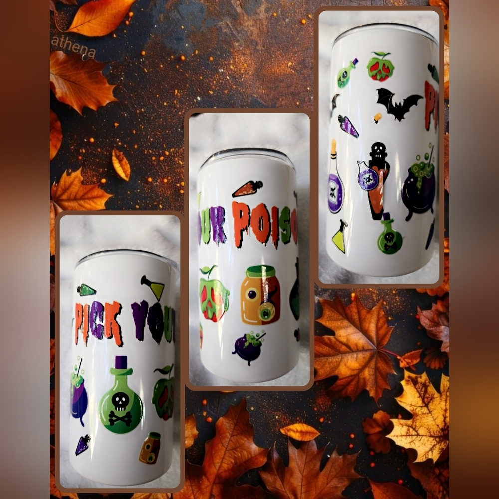 Kids Halloween Potion Bottle with Bat and Skull Design